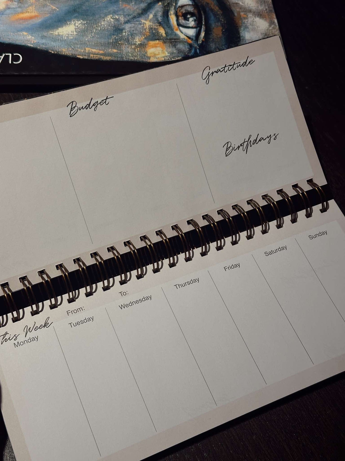 White marble planner